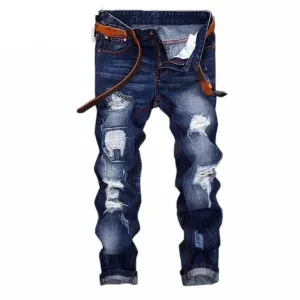 Lightwear Option West Louis? Denim Ripped Slim Jeans