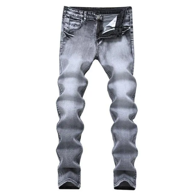 Acid Wash Effect West Louis? Stylish Stretch Elastic Jeans