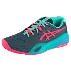 Asics Men's Gel-Resolution X - Padel - Mako Blue/Hot Pink Ventilation Port System Impact Diffusion Heel