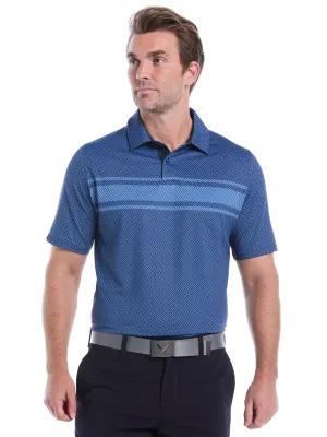Active Shirt Urban Look Mens Engineered Triple Track Geo Print Golf Polo Shirt