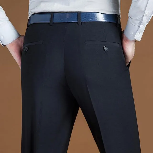 LowProfileStitching Reinforced Knees West Louis? Classic Regular Fit Office Formal Long Trousers
