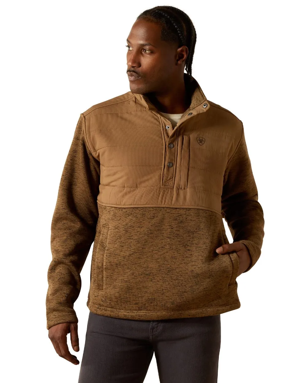 Date night Comfortable fit Ariat Mens Caldwell Reinforced Snap Sweater