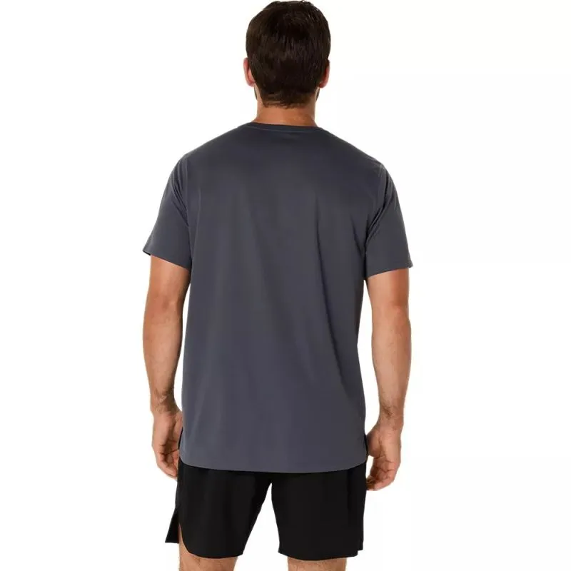 Active Style Stylish and Fun ASICS Mens Silver SS Running Top