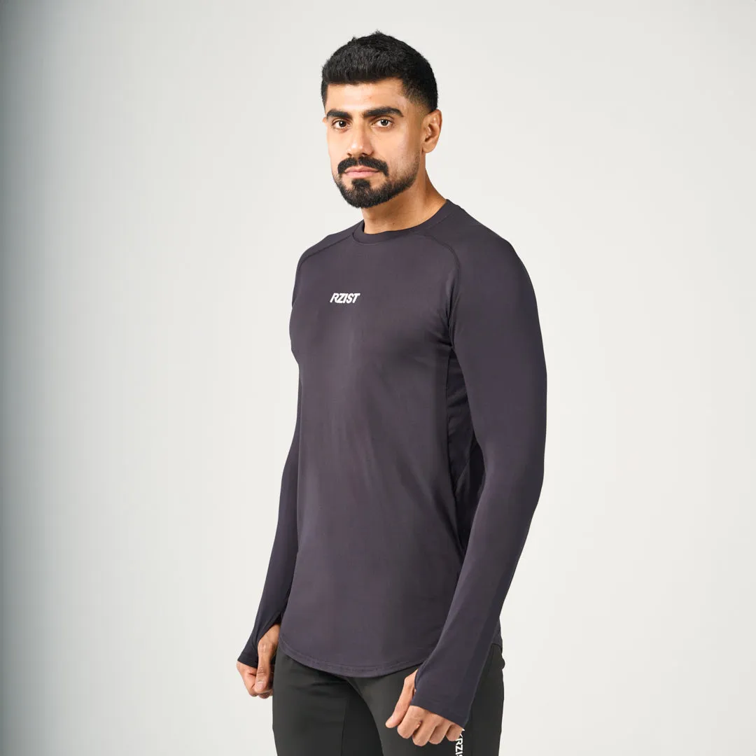 Performance Long Sleeves Tee - Black Workout Gear