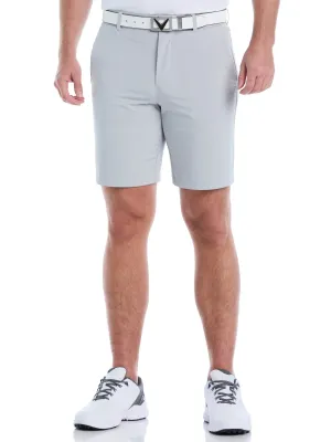 Dynamic Fit Compact Storage Feature Mens 9" Flat Front Solid Golf Short