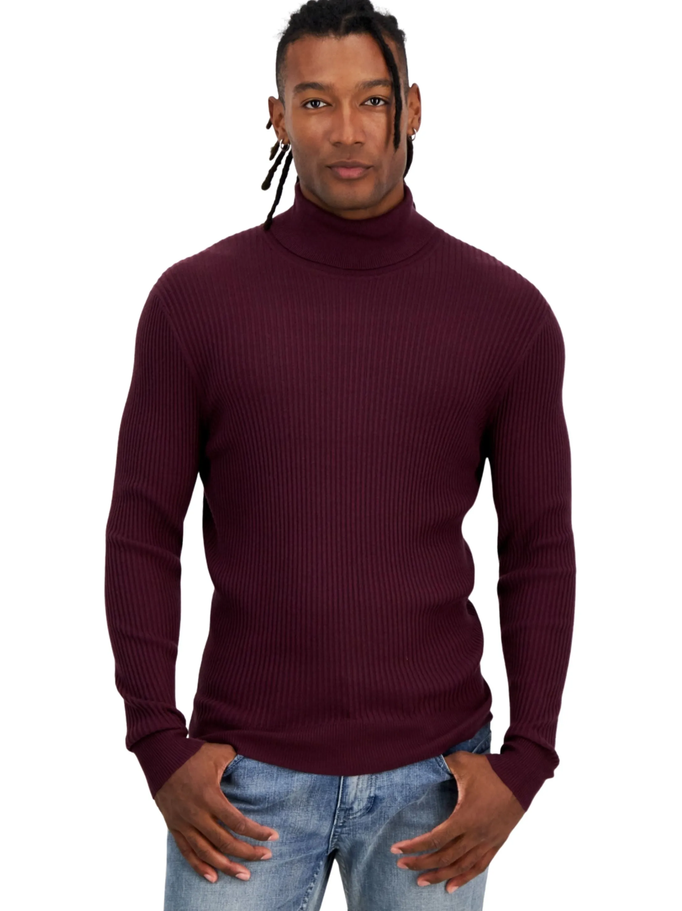 product sustainability impact Cold-Weather Wear Men's Knitted Sweaters,Burgundy