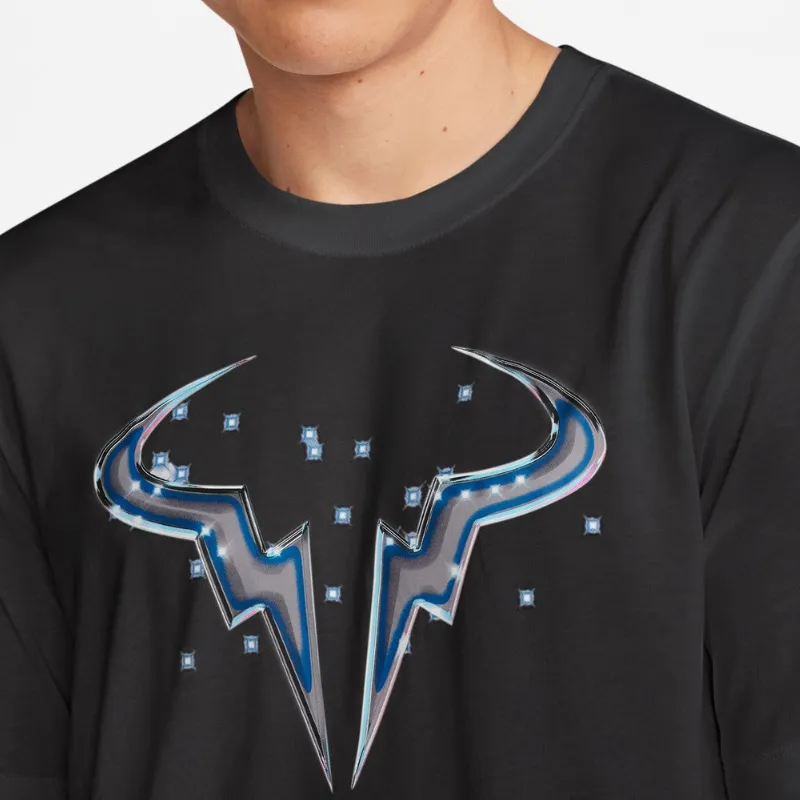 Versatile Option Relax Fit Design Nike Court Nadal Rafa Men Dri-Fit T-Shirt - Black