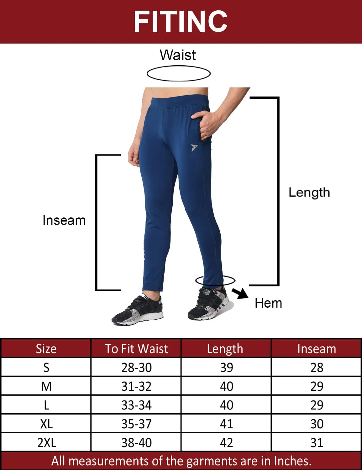 Active Performance Smooth zipper closure Extreme Stretch Slim Fit Track Pant - Airforce