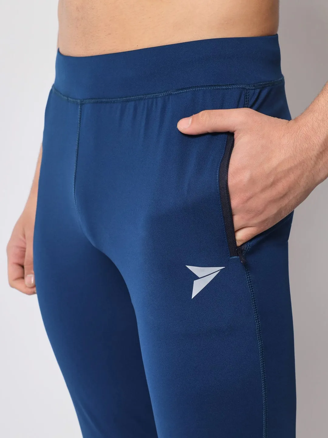 Sustainable Material Blend Relaxed Comfort Look Extreme Stretch Slim Fit Track Pant - Airforce