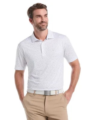 Mens Confetti Chevron All Over Polo SingleJersey Knit