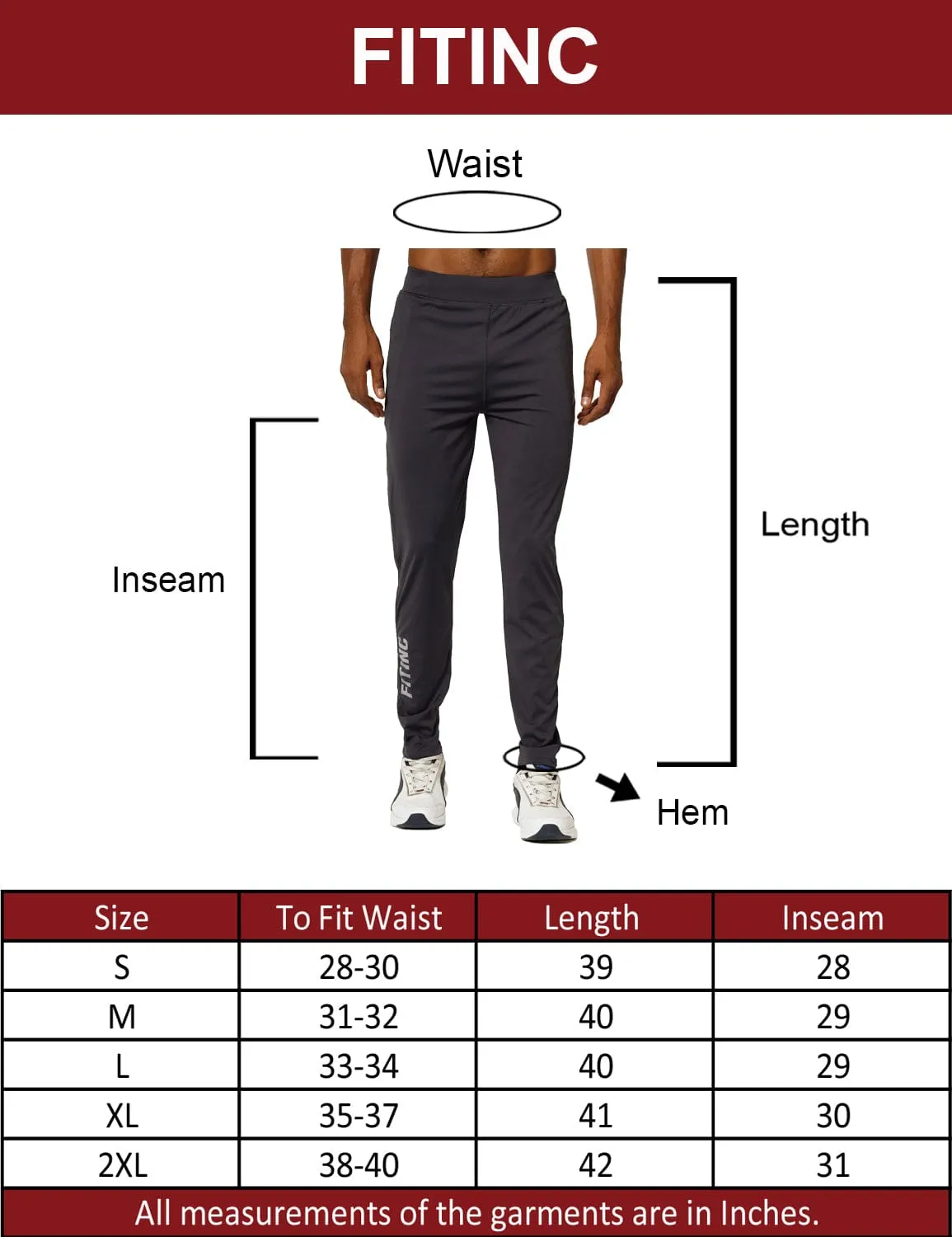 Extreme Stretch Slim Fit Track Pant - Grey Anti Odor Technology Non Slip Waist Grip