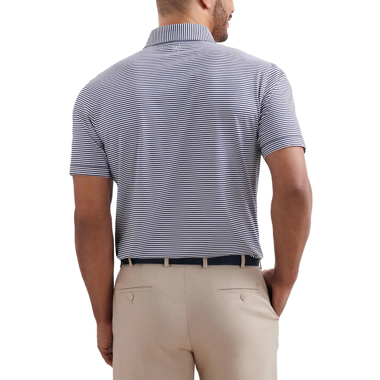 Casual Look Peter Millar Hales Performance Jersey Golf Polo Shirt - Navy