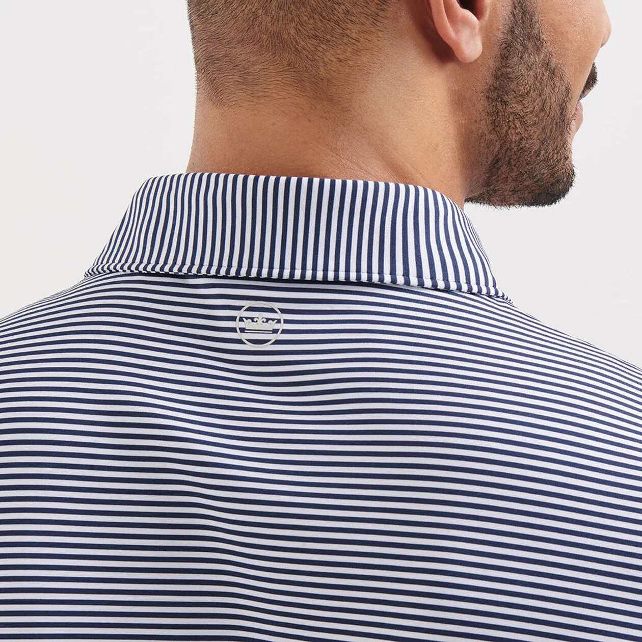 Sun Protection UPF 50 Peter Millar Hales Performance Jersey Golf Polo Shirt - Navy