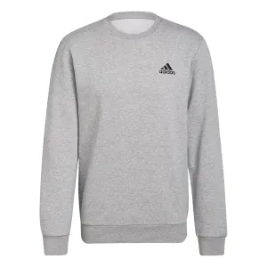 Adidas Men Essentials Fleece Sweatshirt  - Medium Grey Heather / Black product ombre gradient