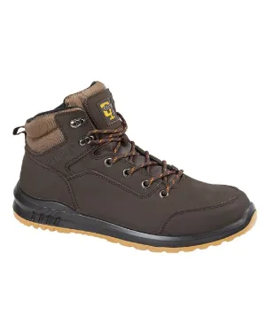 Grafters Action Nubuck Safety Ankle Boots Quick Dry Technology Arch Support Standing Workers