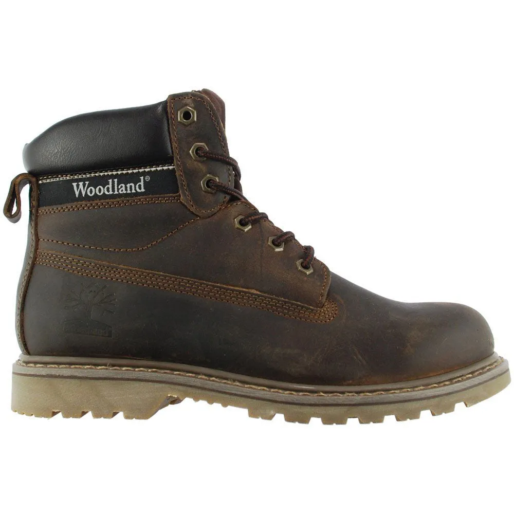Yoga Base Leather Woodland 6 Eyelet Utility Boot