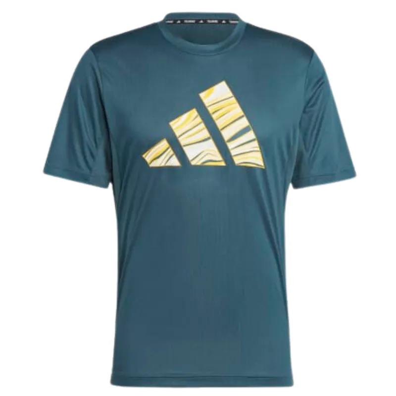 Abrasion resistant Adidas Hiit Graphic Slogan Men Training Tennis T-Shirt - Arctic Night