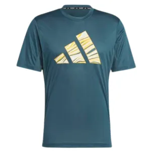 Abrasion resistant Adidas Hiit Graphic Slogan Men Training Tennis T-Shirt - Arctic Night
