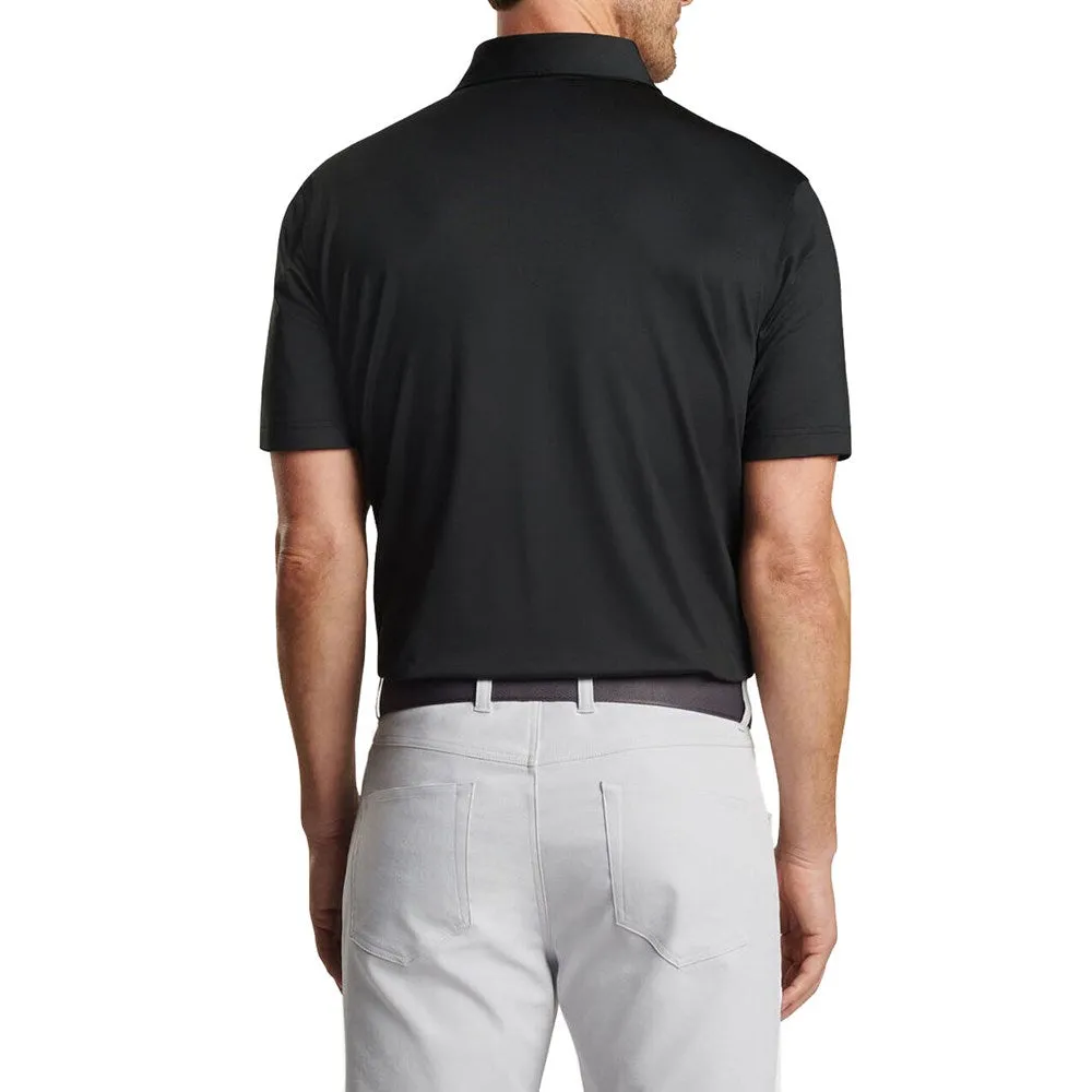comfortable top Peter Millar Performance Stretch Jersey Golf Shirt - Black