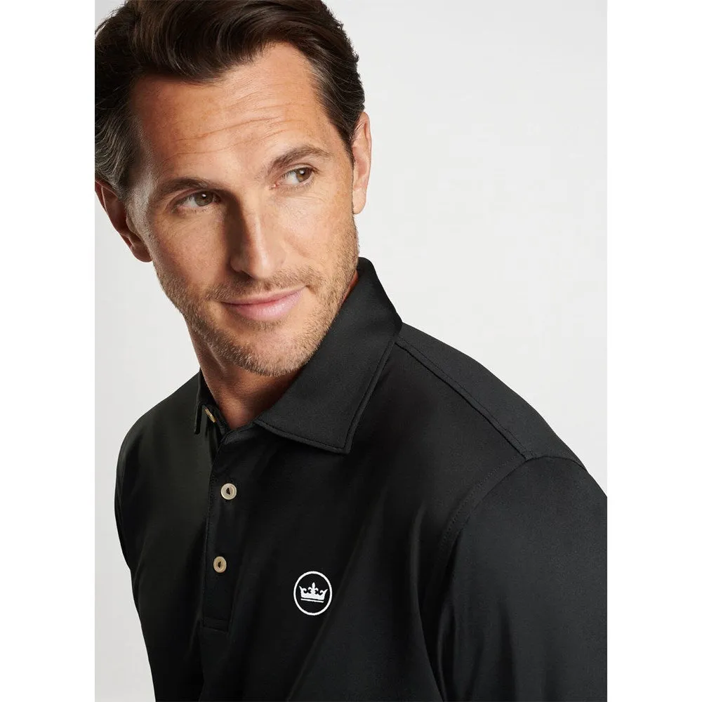 Refined Style Layer Ready Peter Millar Performance Stretch Jersey Golf Shirt - Black