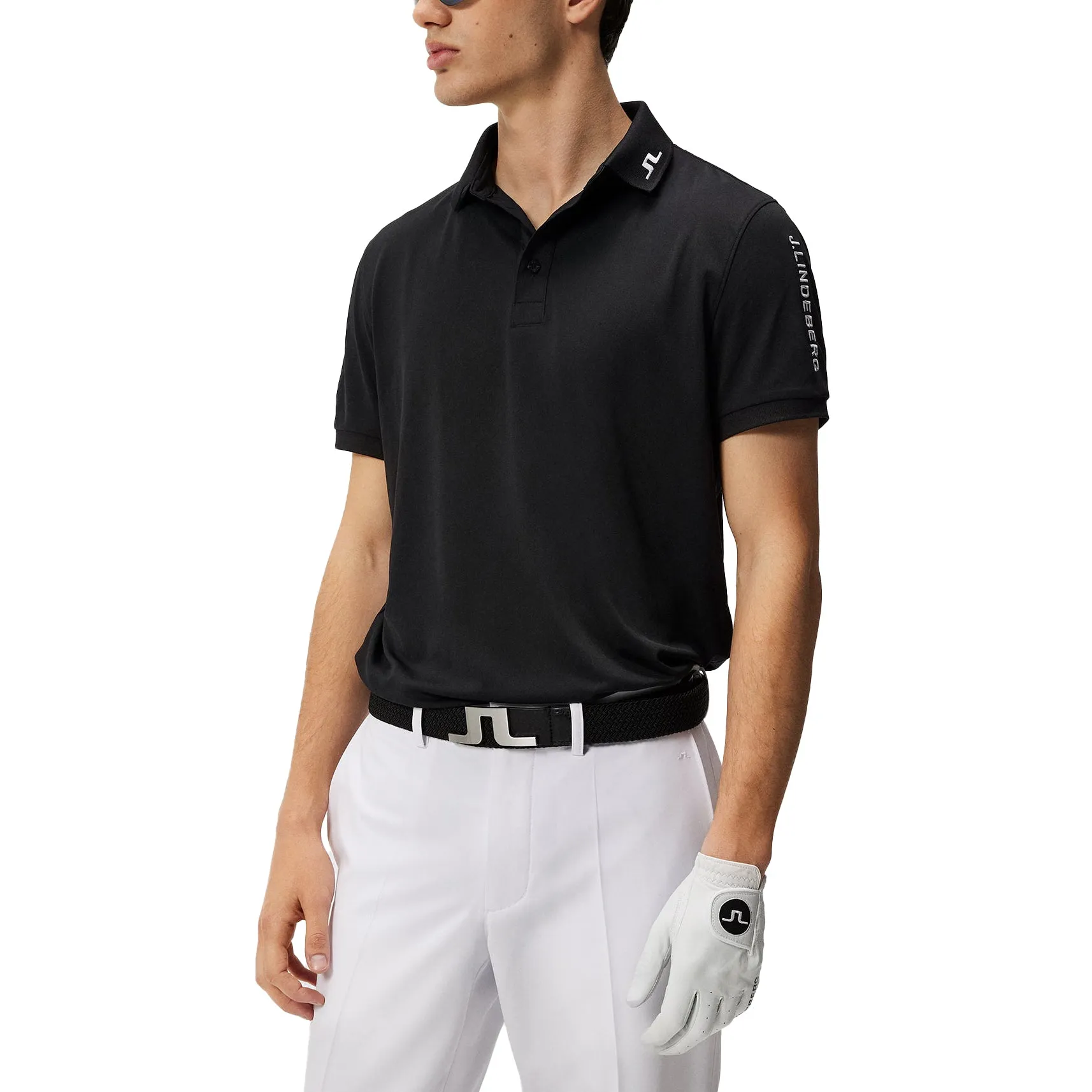 Summer Casual J.Lindeberg Tour Tech Regular Fit Golf Polo Shirt - Black