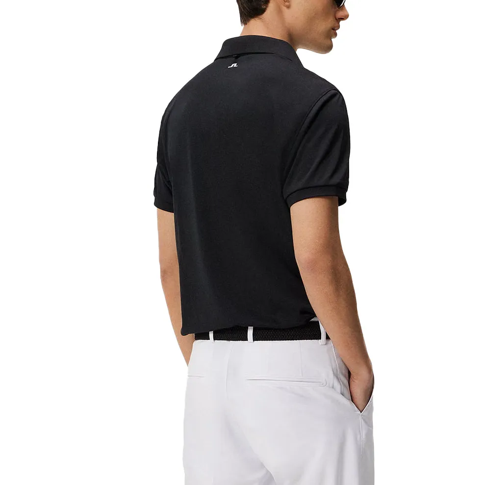 Cozy Fit J.Lindeberg Tour Tech Regular Fit Golf Polo Shirt - Black