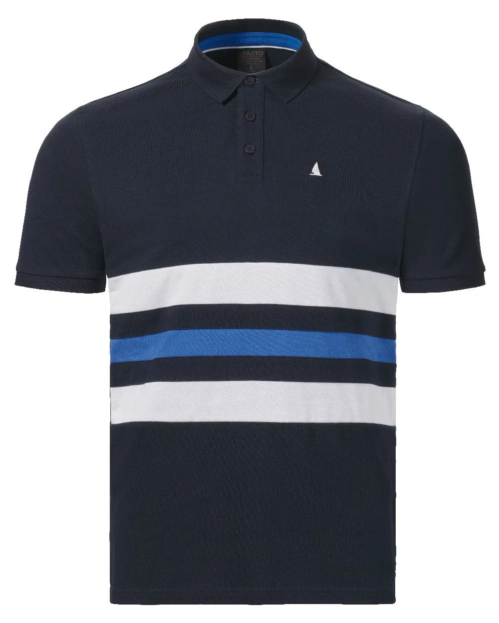 Summer Business Musto Mens Original Striped Short Sleeve Polo Shirt