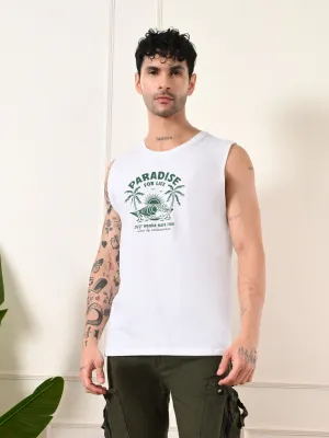 Easy-wear Paradise Cotton Sando ?C White Trendy Look