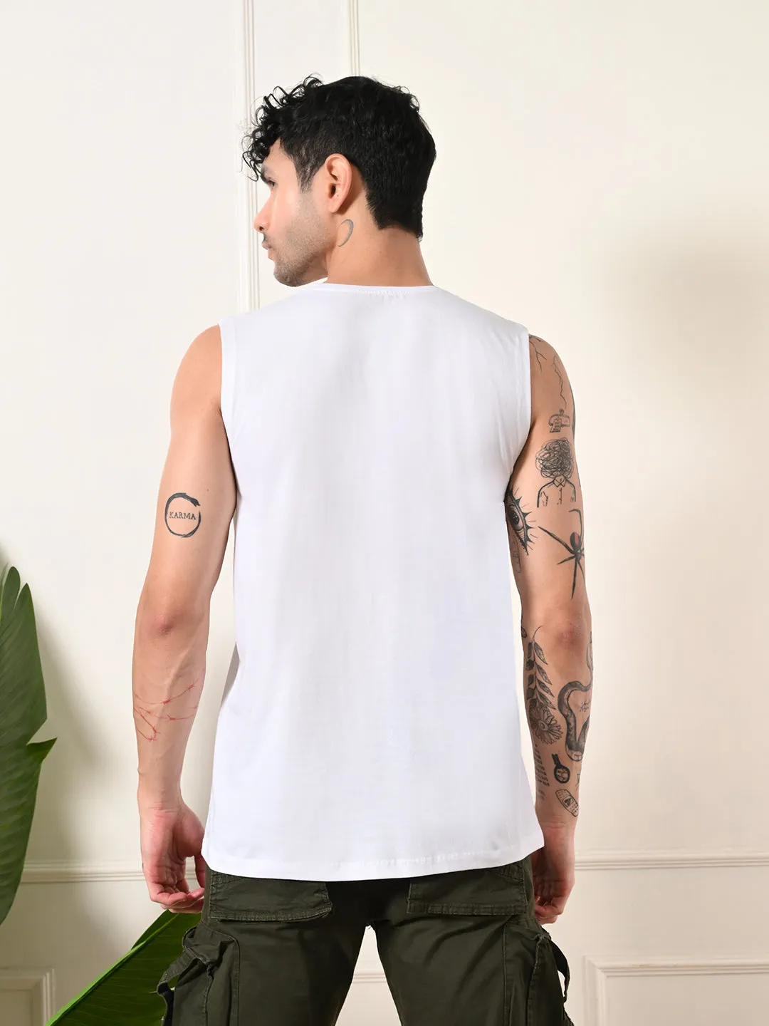Easy-wear Paradise Cotton Sando ?C White Cozy Pajama Set