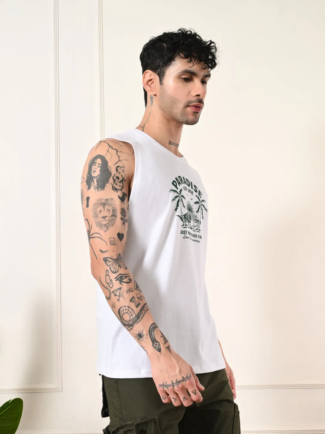 Model Glow Easy-wear Paradise Cotton Sando ?C White