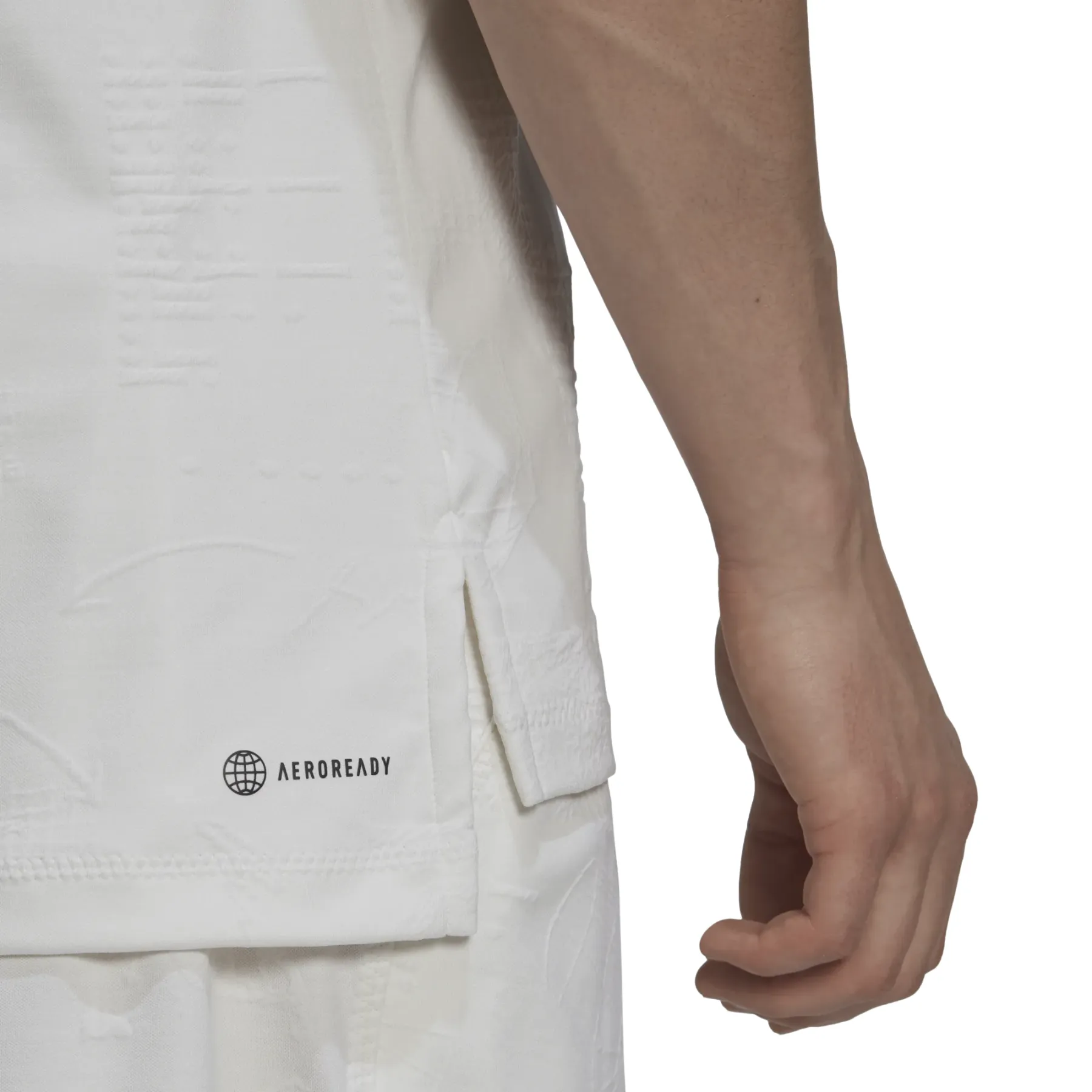 Breathable Top Adidas London Free Lift Polo Shirt - White