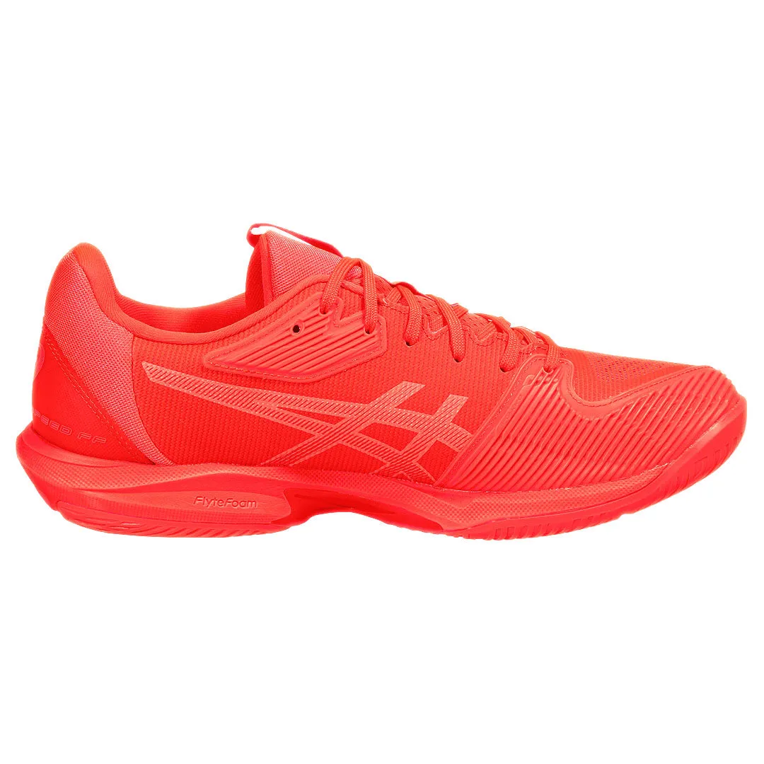 Asics Men's Solution Speed FF 3 - Flash Red/Blazing Coral Airflow channels Ergonomic Heel Cup