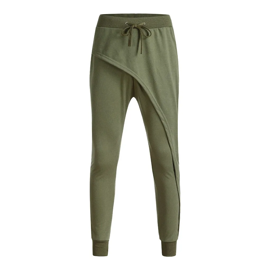 West Louis? Spring Patchwork Drawstring Joggers Timeless Fit