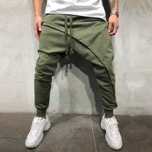 West Louis? Spring Patchwork Drawstring Joggers Comfort Flex