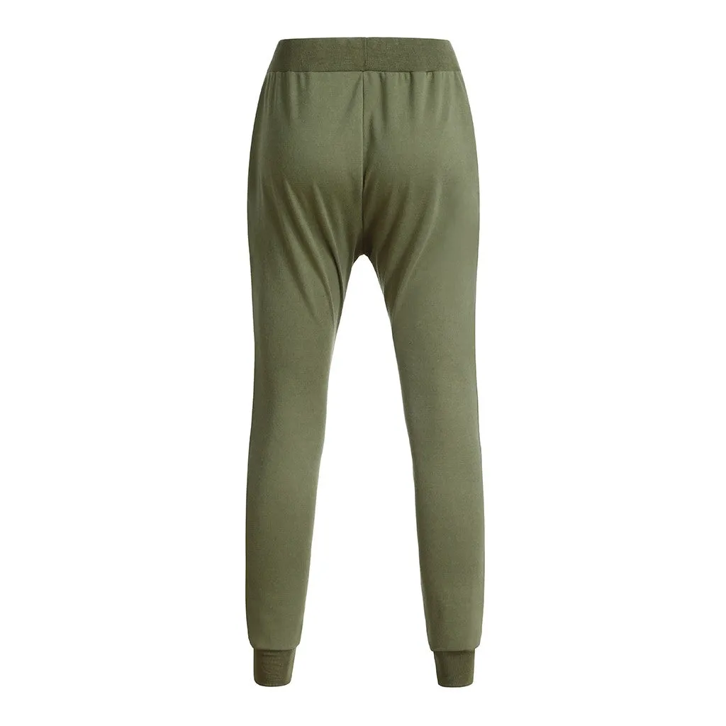 West Louis? Spring Patchwork Drawstring Joggers Basic Stretch