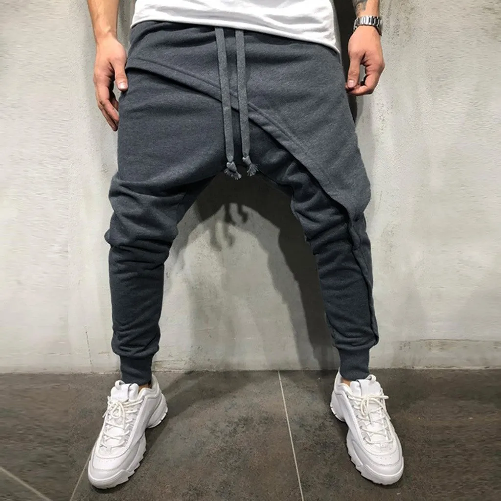 West Louis? Spring Patchwork Drawstring Joggers Light Waist Stay Dry