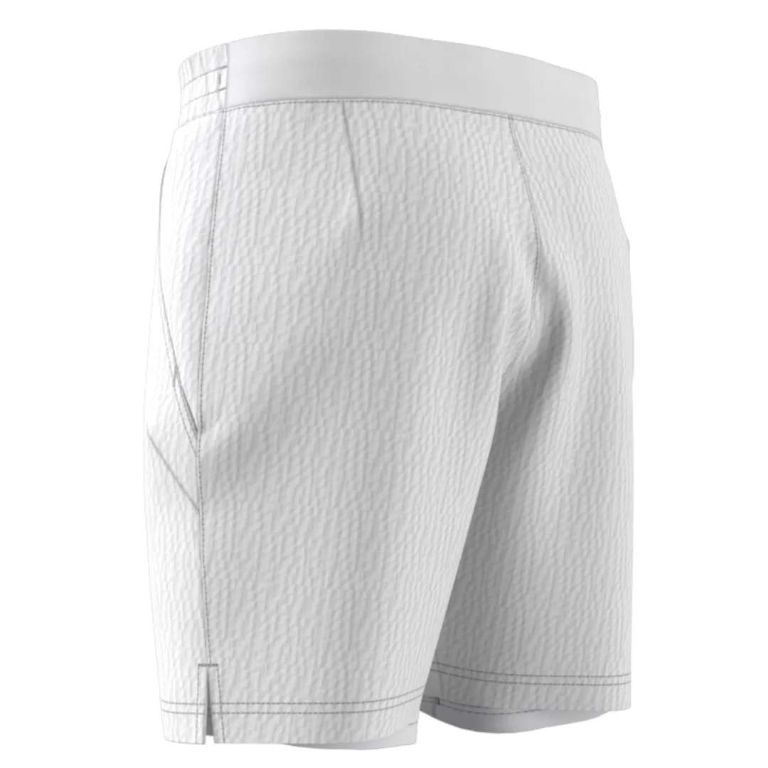cardigan Yarn Dyed Pattern Adidas 2 in 1 Mens Tennis Short Pro - White