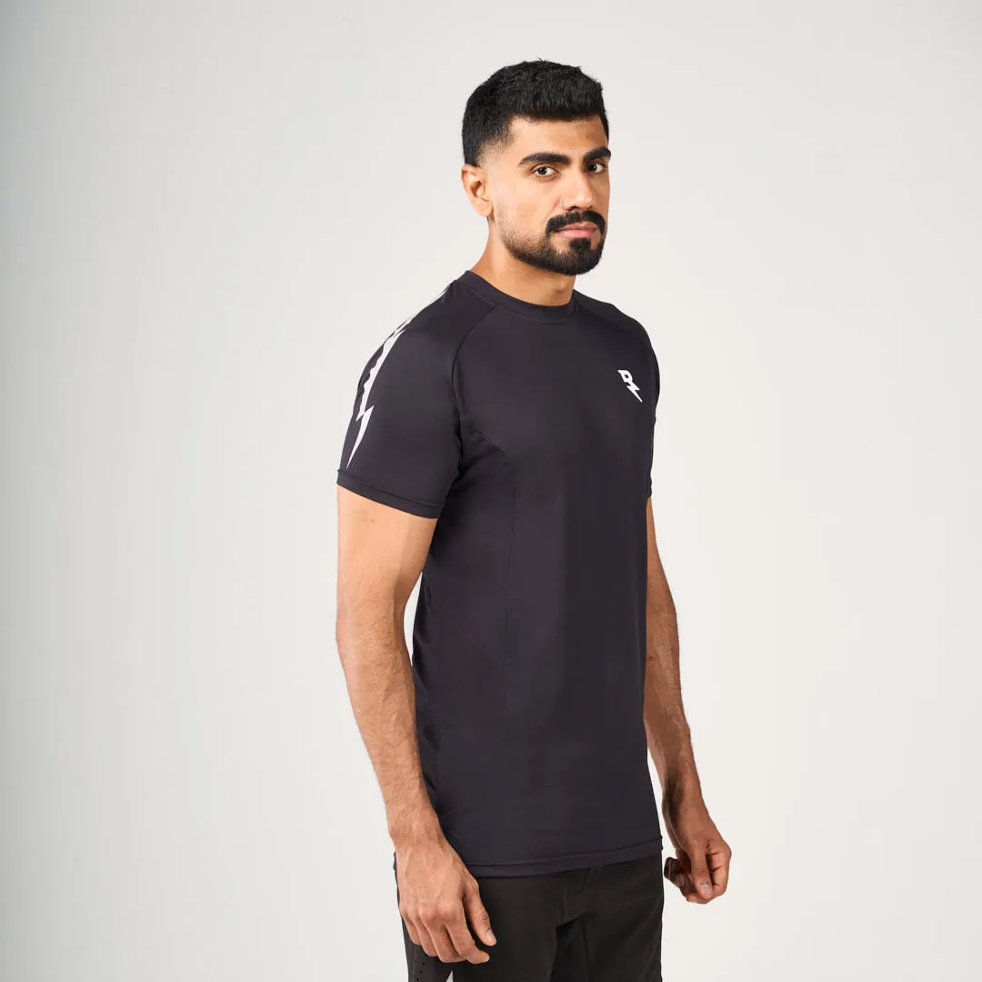 AntiStaticFinish Breathable Layer Lightning Performance T-Shirt - Black