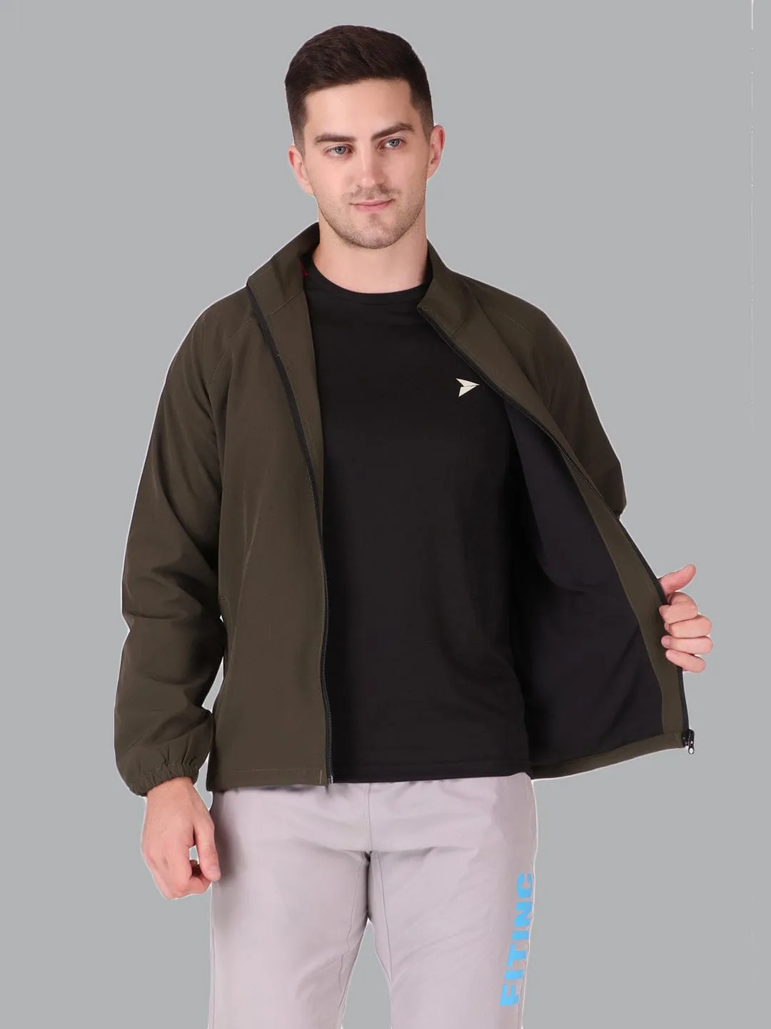 Sporty Active Jacket - Olive RecycledPolyester