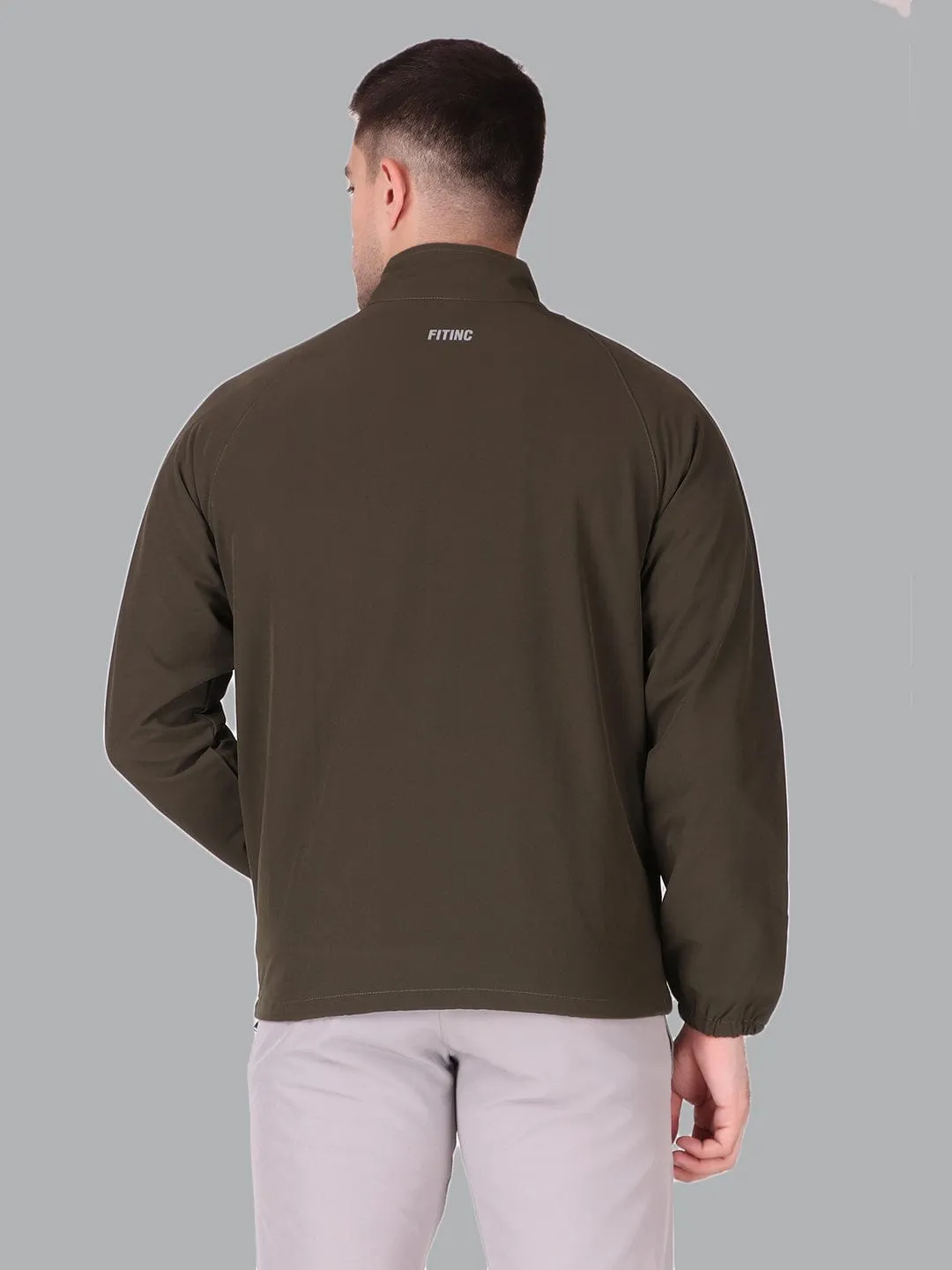 CompressionEnhanced Fit Sporty Active Jacket - Olive