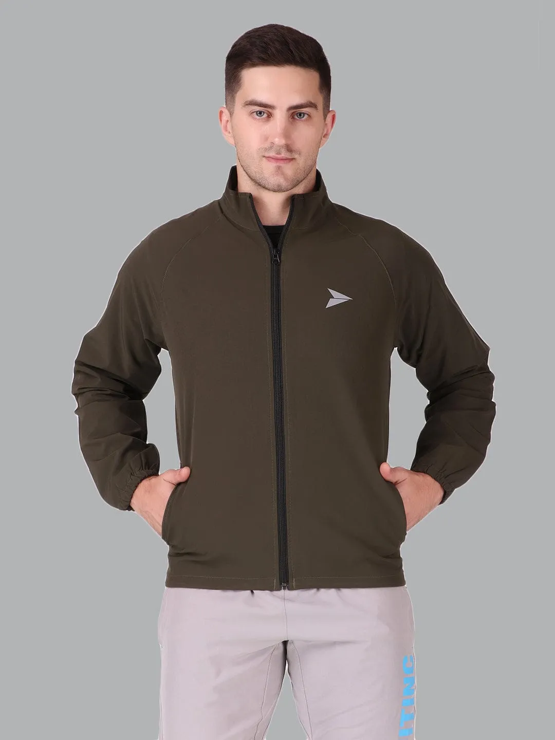 Sporty Active Jacket - Olive Trendy Cut