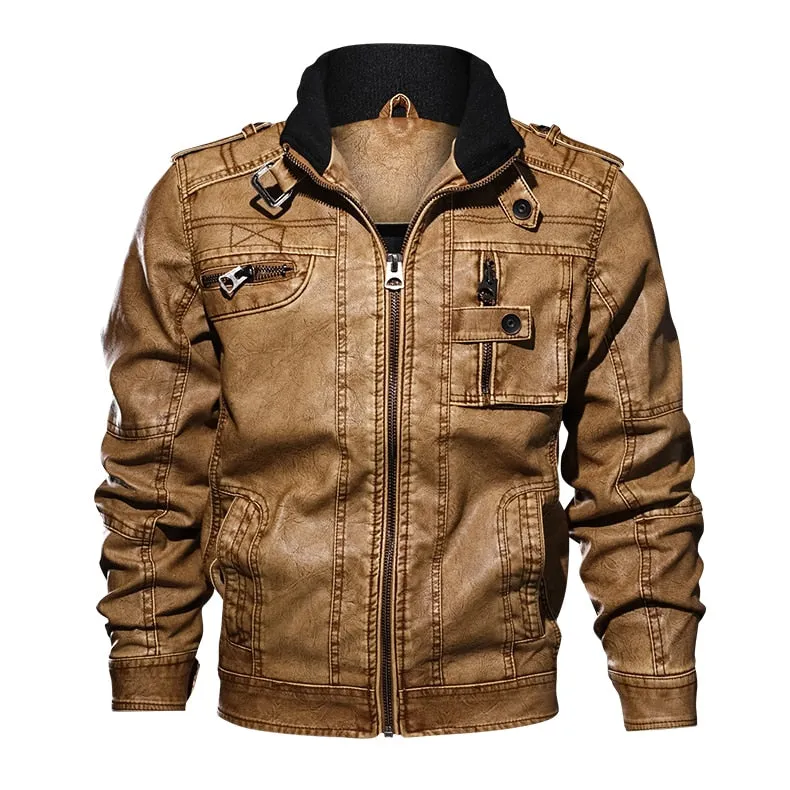 OdorResistant Material Spark Glow West Louis? Branded Military Leather Jacket