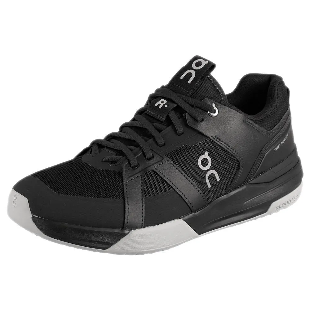 On Men's THE ROGER Clubhouse Pro - Black/Glacier Grip Enhanced Outsole Soft Sole