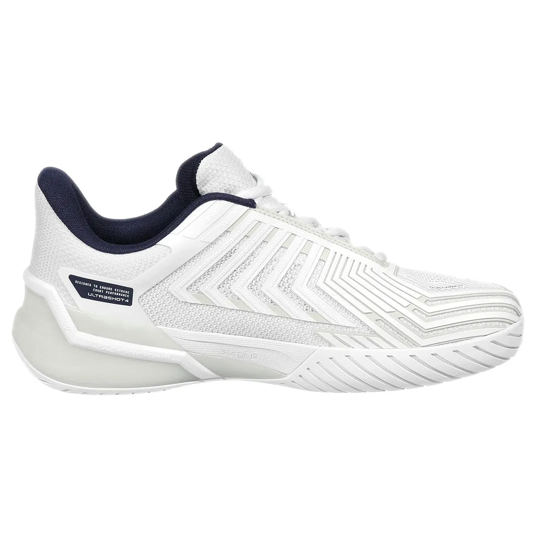 K-Swiss Men's Ultrashot 4 - White/Peacoat Hygienic Footbed Vertical Impact Protection