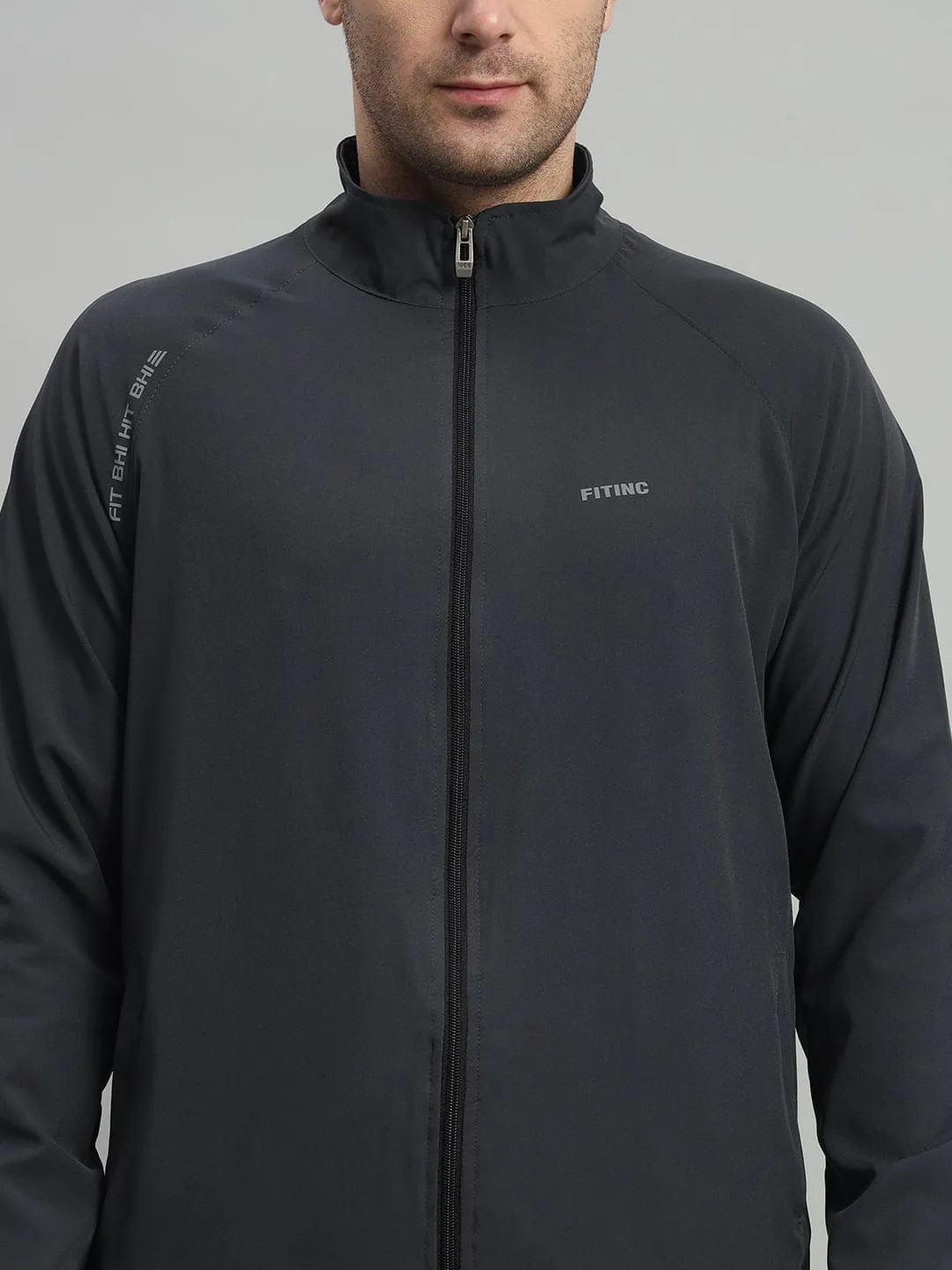 Track Performance Jacket - Dark Grey Elegant Top