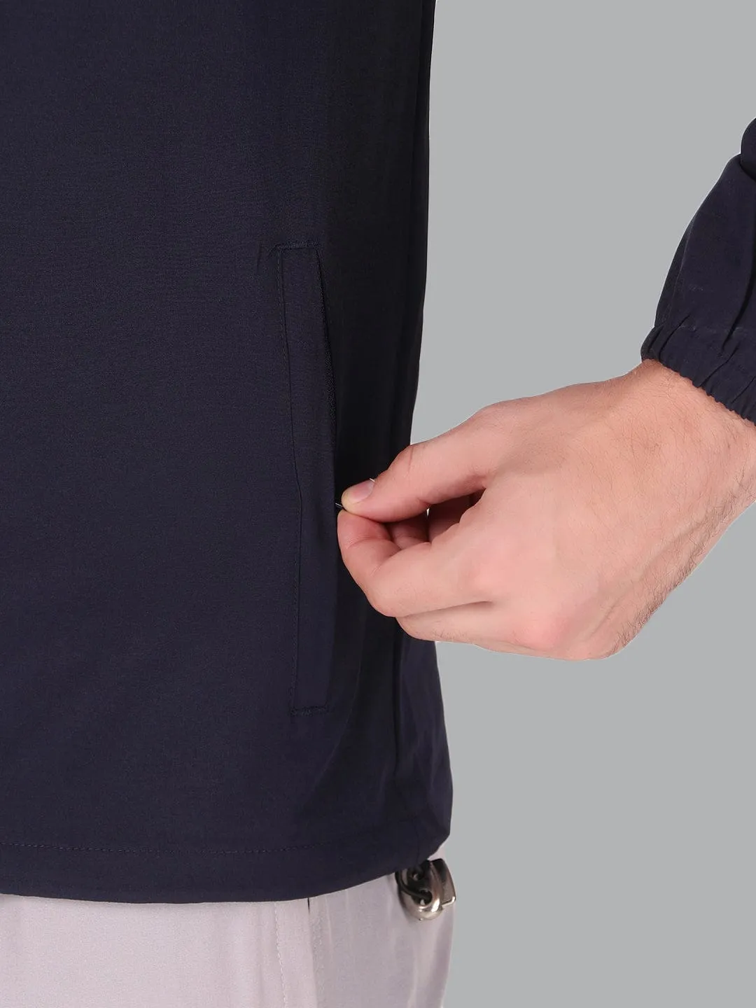 Sporty Active Jacket - Navy Blue VersatileStyle Sequin Glow
