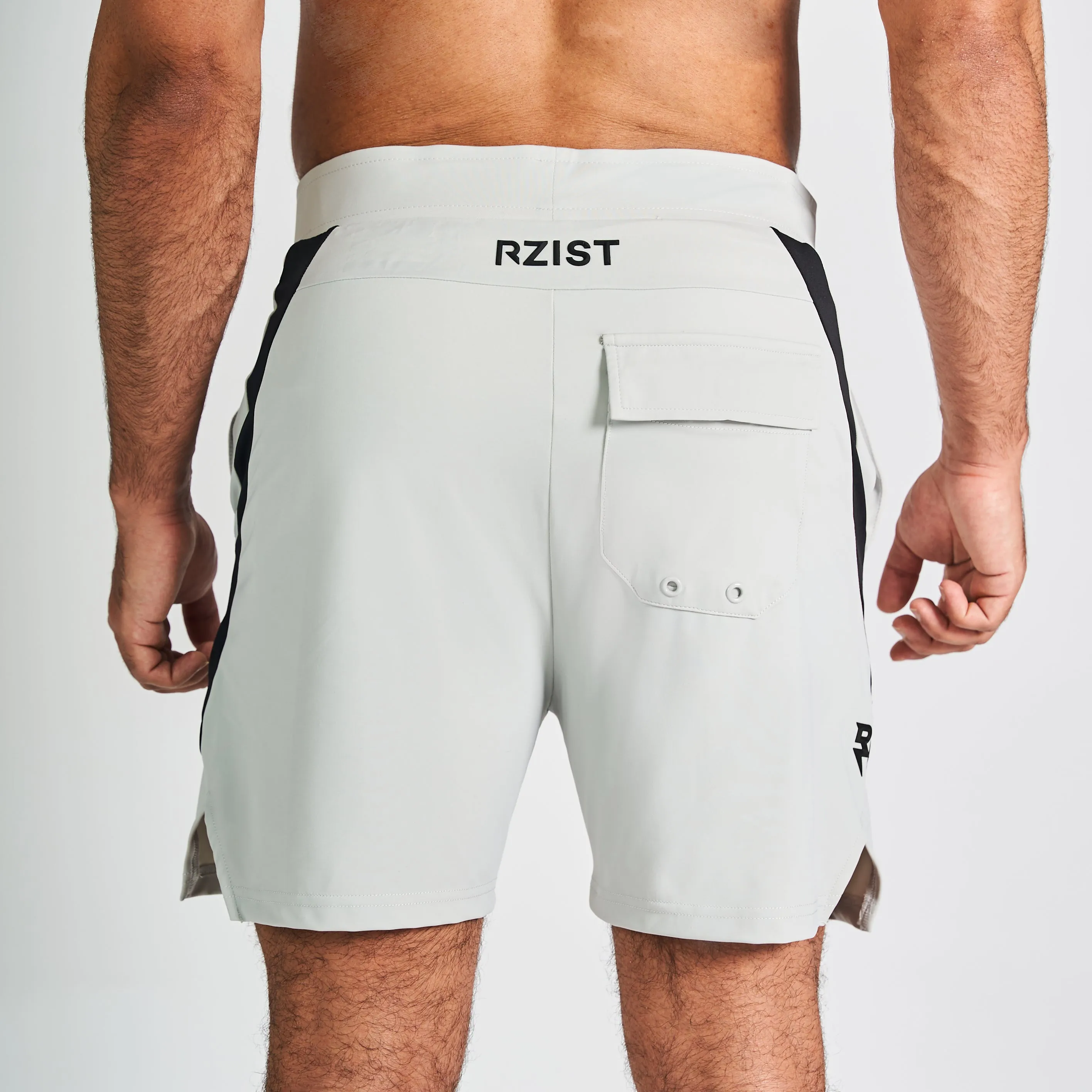 Chafe Resistant Lining Wrinkle resistant fabric COMPETITION BOARD SHORTS - GREY