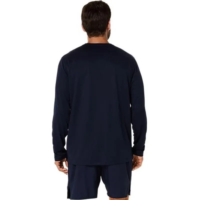 ASICS Mens Silver Long Sleeve Running Tee Casual Day Wear