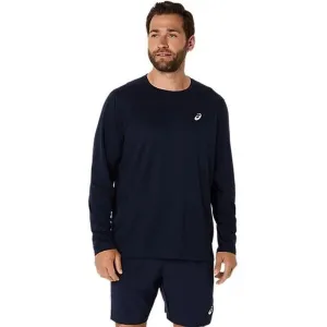 Performance Wear Fit ASICS Mens Silver Long Sleeve Running Tee