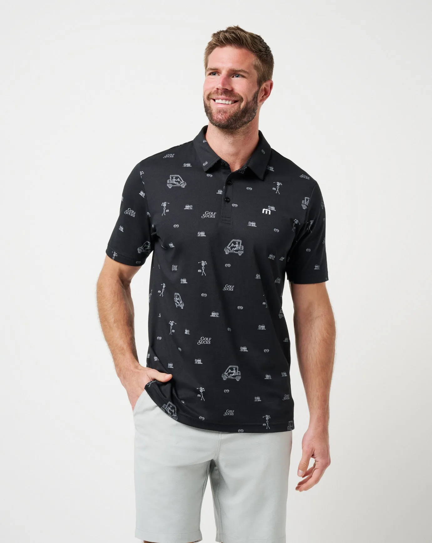 Durable Material Golf Sucks Polo